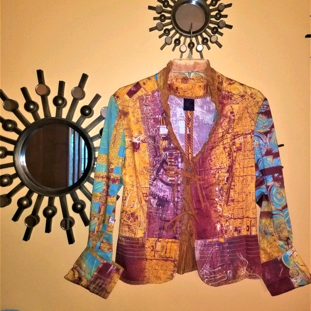 LeGatte Jeans jacket, made in Italy, Sz M